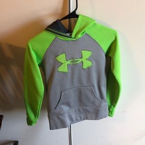 Boys Medium Green and Grey Under armour Hoodie